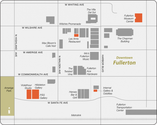 Map of Fullerton Art Walk