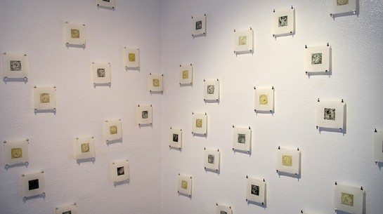 A detail of Seiko Tachibana's 60 CIrcles Installation (36 Circles), 1996
